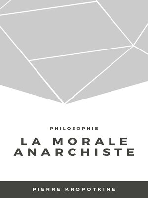 cover image of La morale anarchiste